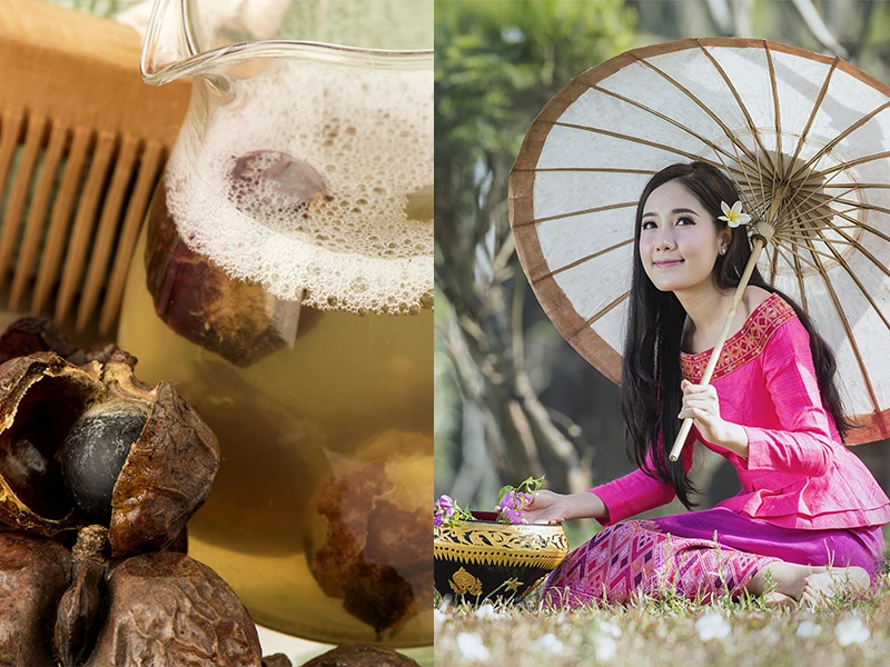 What did the ancient Thais use to wash their hair?