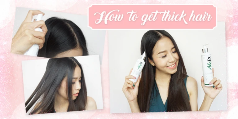 Solve hair fall and thinning with AloEx shampoo + serum!