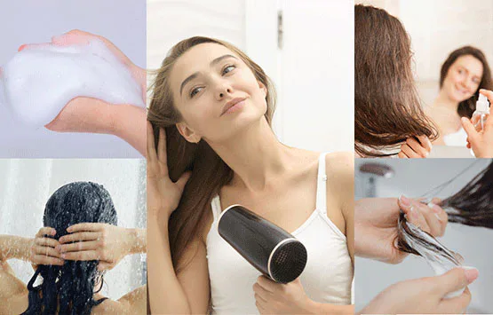 10 techniques for washing, drying, and styling without hair fall