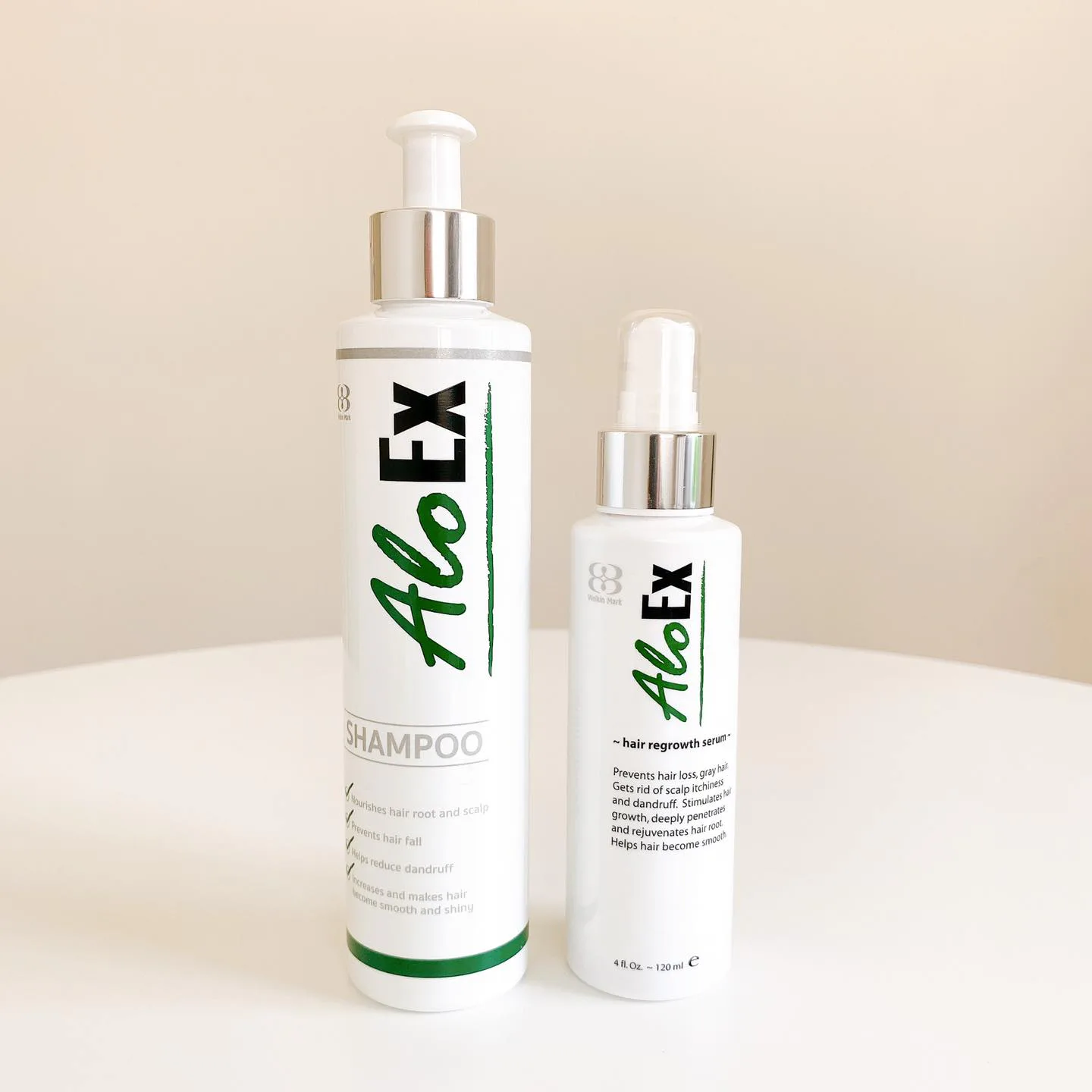 AloEx Original Shampoo â€” ဆီပြန်ဆံပင်နဲ့ ဆံပင်ကျွတ်ပြဿနာကို ဖြေရှင်းပေးတဲ့ ရှန်ပူးနဲ့စီရမ်။ ဒီဖော်မြူလာက ဆံပင်အမြစ်အထိ အဆိပ်ဖယ်ထုတ်ပြီး ပြုစုပေးတယ်။