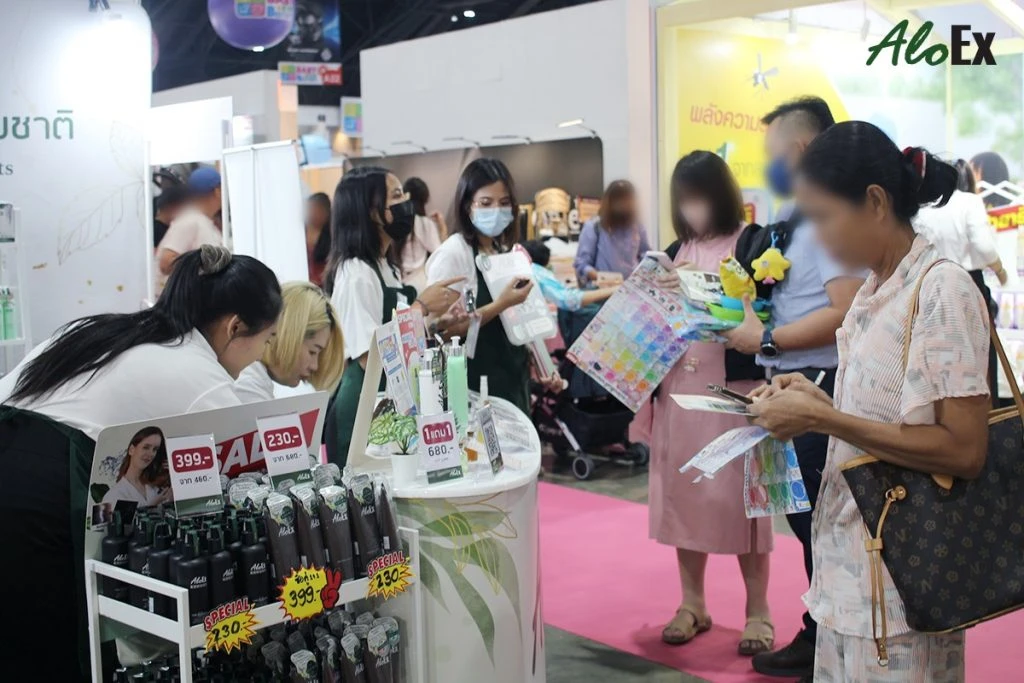 การจัดวางสินค้า AloEx ในงาน Thailand Baby and Kids Best Buy ครั้งที่ 55