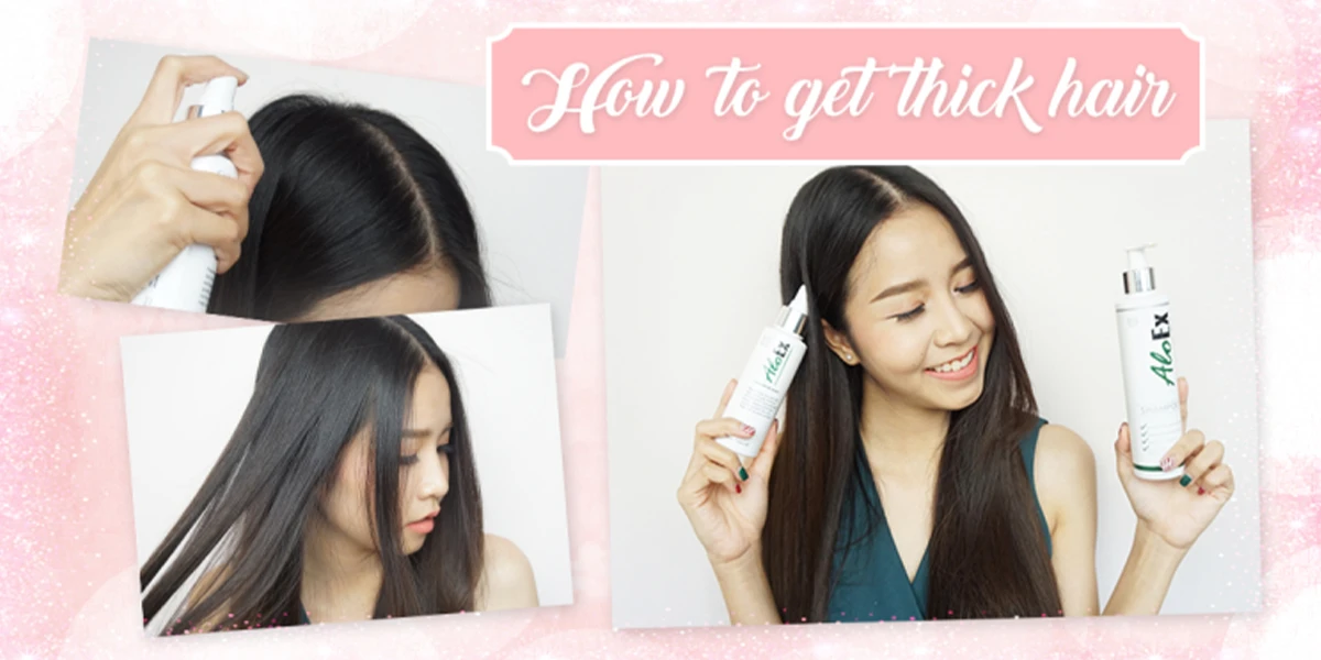 Solve hair fall and thinning with AloEx shampoo + serum!