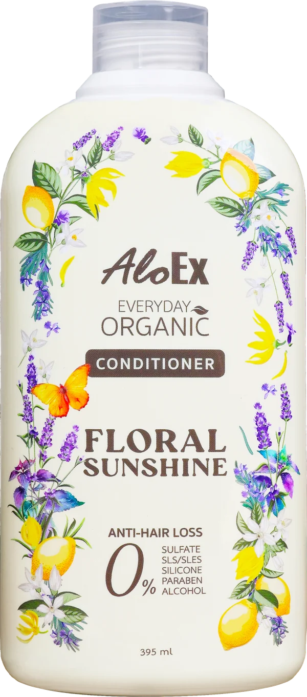 Chai dầu xả AloEx Everyday Organic Conditioner Floral Sunshine, 395 ml
