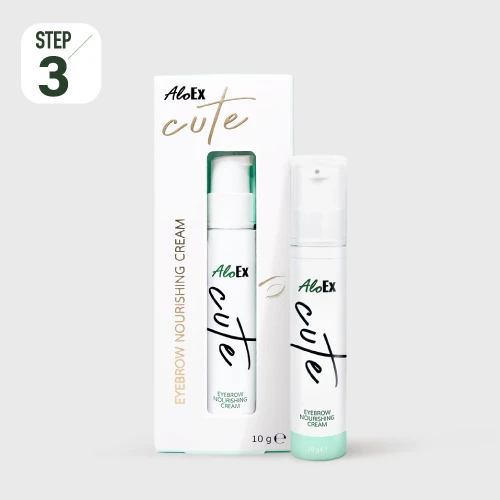 AloEx Cute Eyebrow Nourishing Cream – မျက်ခုံးမွေးအာဟာရဖြည့်ခရင်မ်