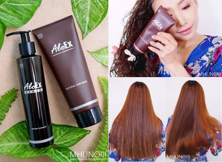 Review : AloEx Black Shampoo &amp; Natural Hair Mask ลดปัญหาผมร่วงด้วยแฮร์แคร์สูตรธรรมชาติไม่ผสมซิลิโคน